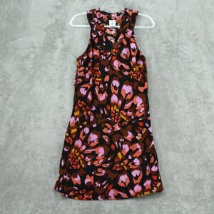 Cabi Dress Womens Small Monarch Abstract Ruffle Neckline Artsy Colorful 4454